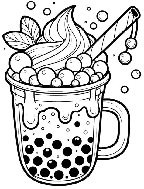 Boba Coloring Sheets