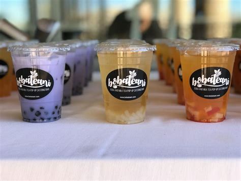 Boba catering. CATERING & EVENTS. From launch events, to conferences, to weddings, to birthdays, and beyond, we’ve got you covered. Bar Pa Tea’s upscale bubble teas (boba teas) made with premium ingredients are the perfect addition to any celebration! Services now available throughtout Tri-state area!! Learn More. 
