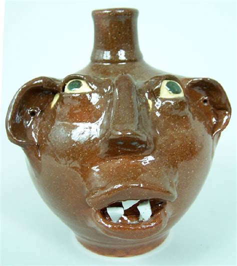 Bobby Gaither Souther Pottery Face Jug #3788240898