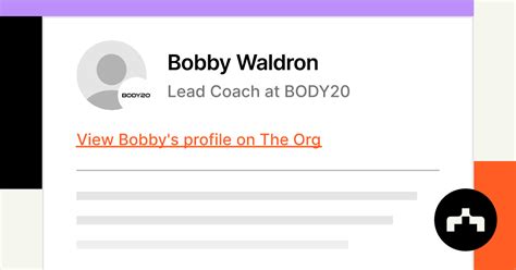 Bobby Waldron - Lead Coach - BODY20 LinkedIn