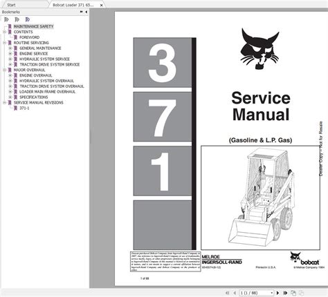 Bobcat 371 kompaktlader service reparatur werkstatt handbuch benzin l p gas. - Mercruiser 3 0l manuale di manutenzione.