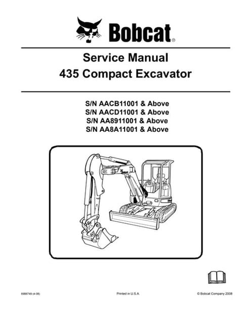 Bobcat 435 repair manual mini excavator aacb11001 improved. - Complete powerboating manual by tim bartlett.