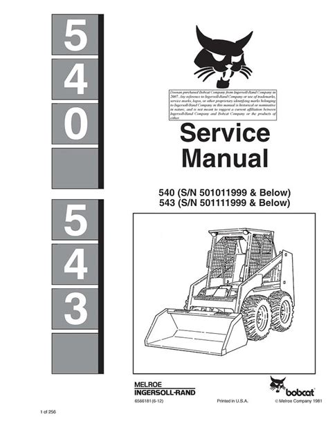 Bobcat 540 543 kompaktlader service reparatur werkstatthandbuch 540 s n 501011999 unten 543 s n 501111999 unten. - Troy bilt tbc 146 ec repair manual.