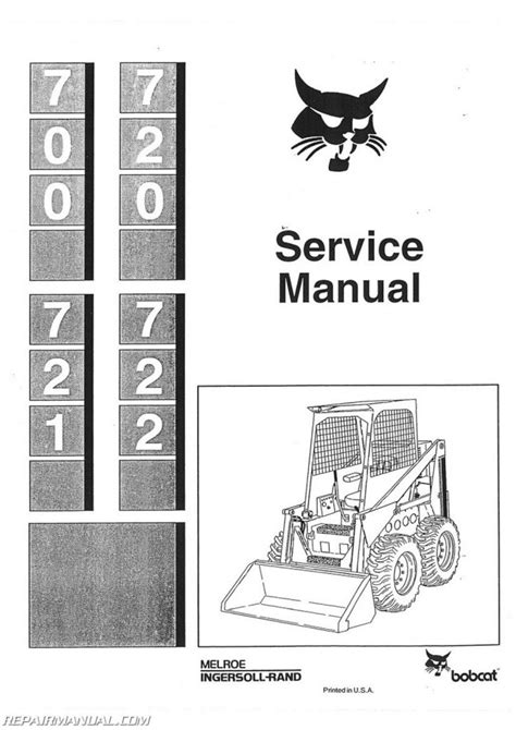 Bobcat 722 skid steer service manual. - Land rover freelander petrol diesel full service repair manual 1997 2001.