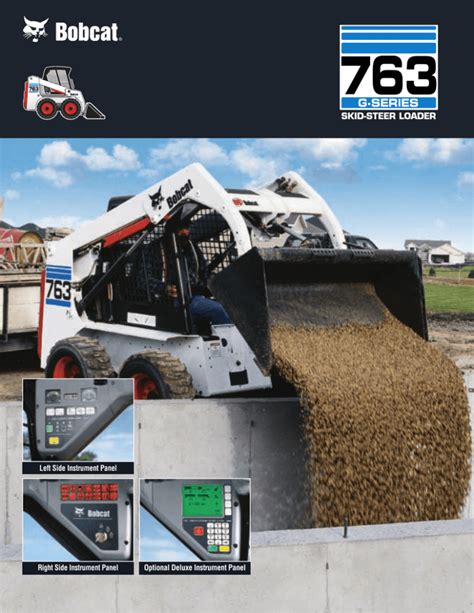 Bobcat 763 g series.  Learn about its performance, dimensions, and engine detai...