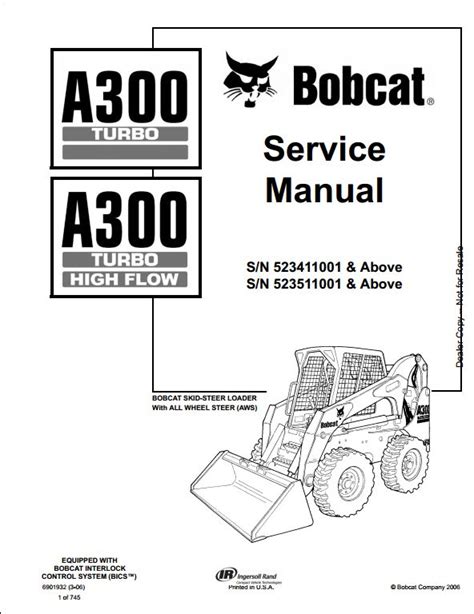 Bobcat all wheel steer loader a300 service manual 523411001 523511001. - Ecology viewing guide for lion king.
