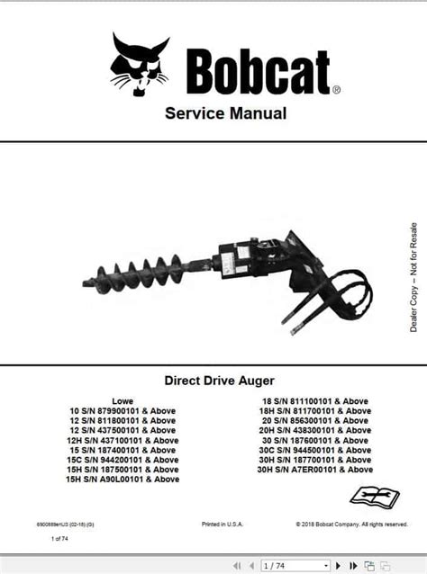 Bobcat direct drive auger parts manual. - Urbanisatie, integratie en demografische respons in jakarta.