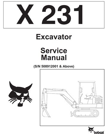 Bobcat mini excavator x231 231 service manual 508912001 above. - Le grand livre de la forêt ....
