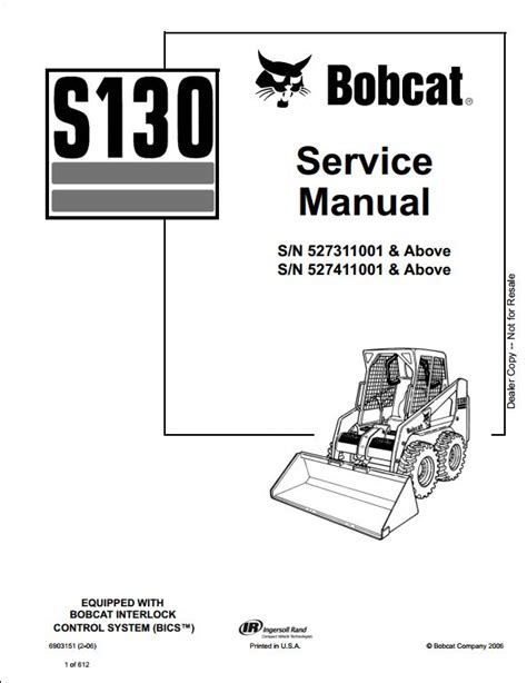 Bobcat s130 repair manual skid steer loader a3ky20001 improved. - La tia julia y el escribidor.