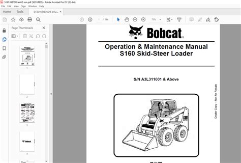 Bobcat s160 repair manual skid steer loader a3l311001 improved. - Guide du manager editions l gislatives.