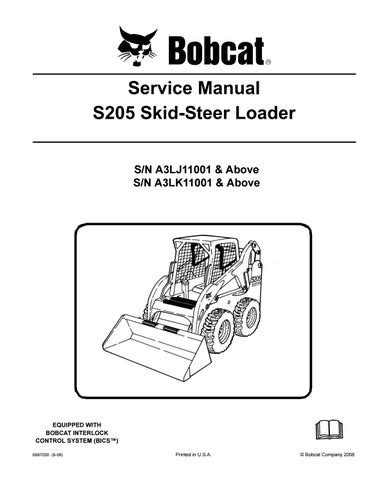 Bobcat s205 repair manual skid steer loader a3lj11001 improved. - Eddie bauer car seats instruction manual.