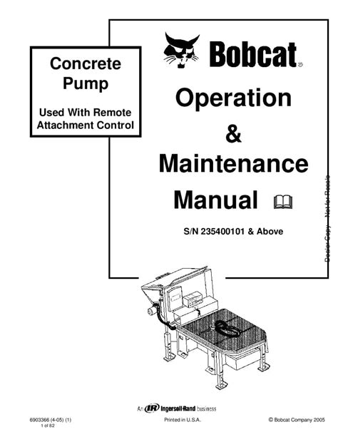 Bobcat skid steer concrete pump operation manual. - Cinco grandes mitos del arte en la edad moderna.