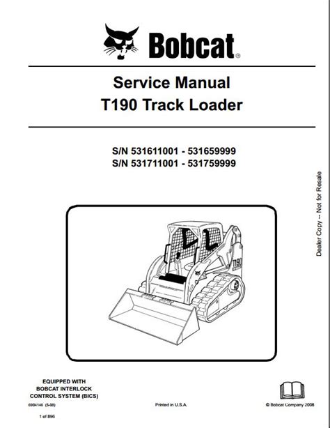 Bobcat t190 repair manual track loader 531611001 improved. - Human anatomy lab manual answers wingerd.