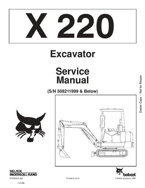Bobcat x220 x 220 excavator service repair workshop manual download s n 508211999 below. - John deere injector pump repair manuals.