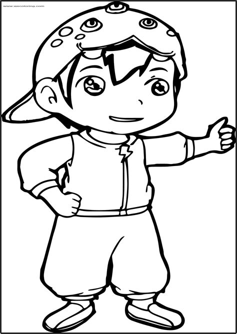 Boboiboy Free Printable Coloring Page Wecoloring