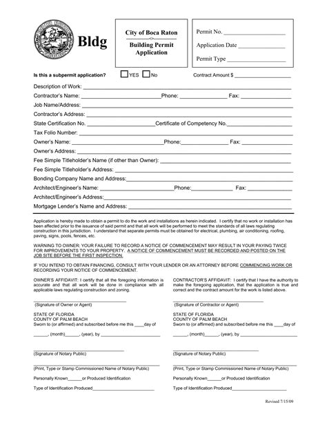 Boca Raton Building Permits PDF Form FormsPal