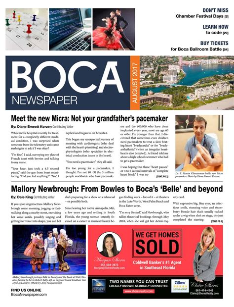 Boca newspaper. Boca Radio - Boca Raton Florida Local News, Newspaper, Weather Forecast, Alerts, Events, Classifieds and Breaking News for Boca Raton FL. 