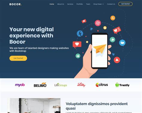 Bocor Bootstrap Template With Nice Animation Bootstrapmade