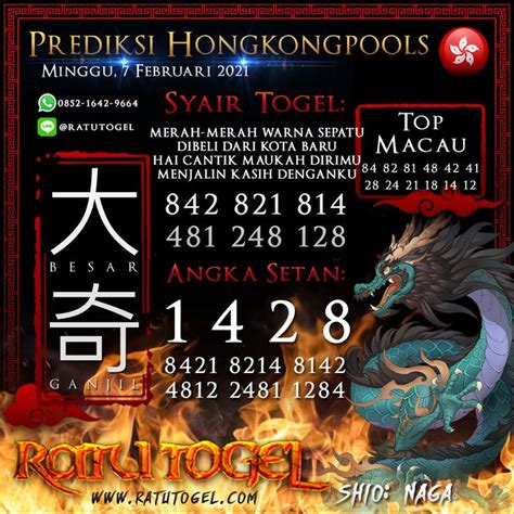 Bocoran macau paling jitu dan akurat 4d hongkong.