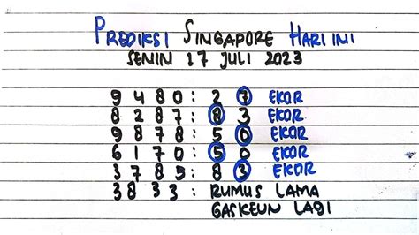 Bocoran sgp hari ini senin. Raja paito harian.