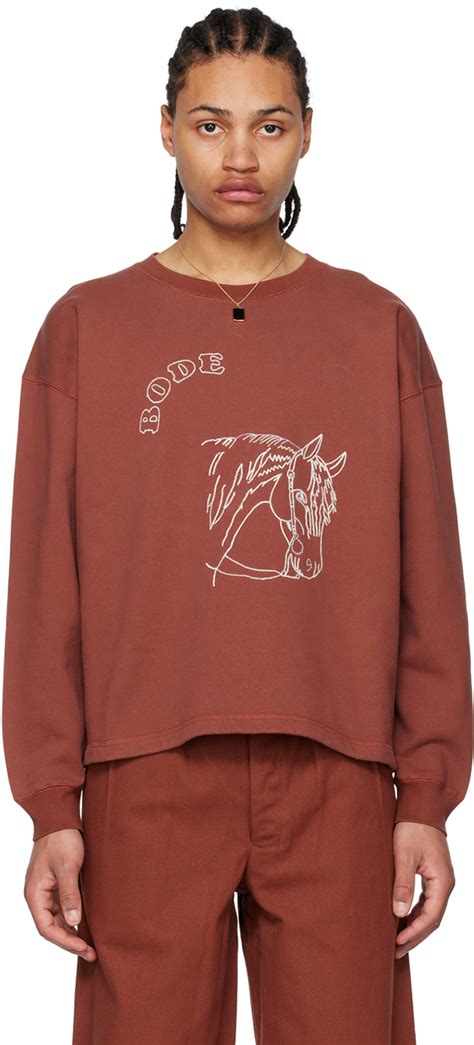 Bode: Brown Pony Sweatshirt SSENSE