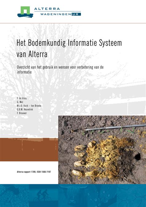 Bodemkundig rapport behorende bij de globale bodemgeschiktheids  en tuinbouwkaart van groningen. - Aspect ewfm shift bid training manual.