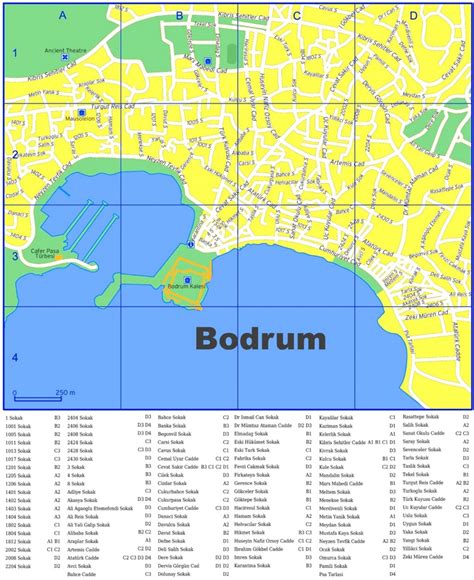 Bodrum city center map