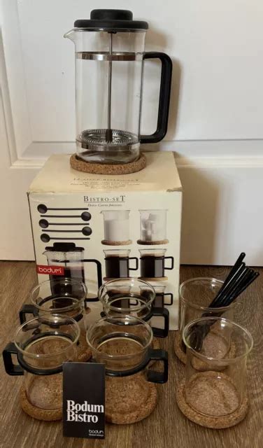 Bodum Boxed 12 Pc French Press Bistro Set Cups Coasters Spoons …