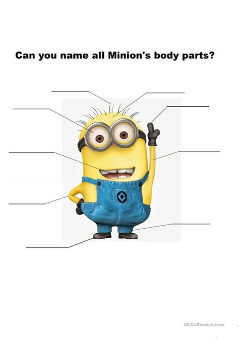 Body Parts Minions English Esl Worksheets For Distance Learning And Physical Classrooms