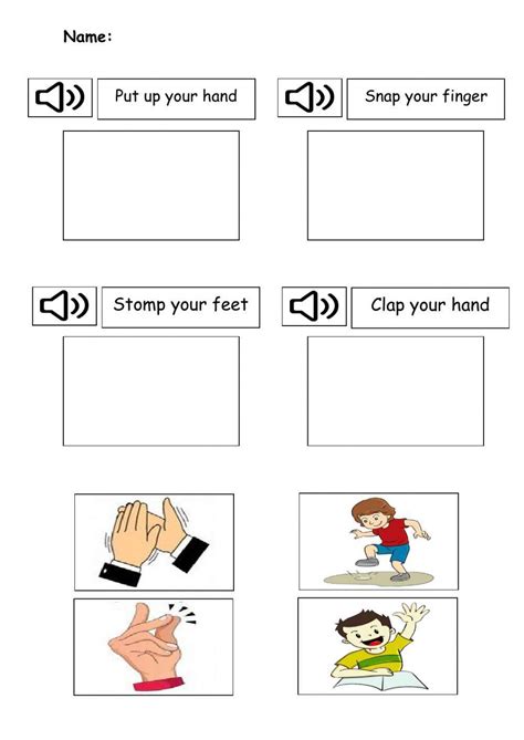 Body Percussion Worksheets - K12 Workbook