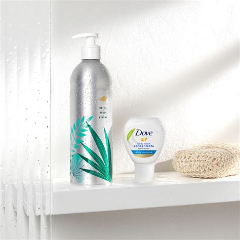 Body Wash Concentrate + Aluminum Reusable Bottle Dove