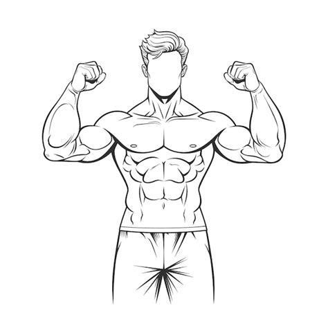 Body builder sketch image.  Find the perfect illustration graphic for your project...