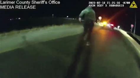 Body camera video shows man run over seconds after Larimer County deputy tased him on I-25