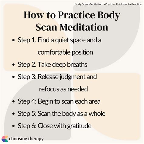 Body scan for adults.  This practice may also increase our general attunement to...