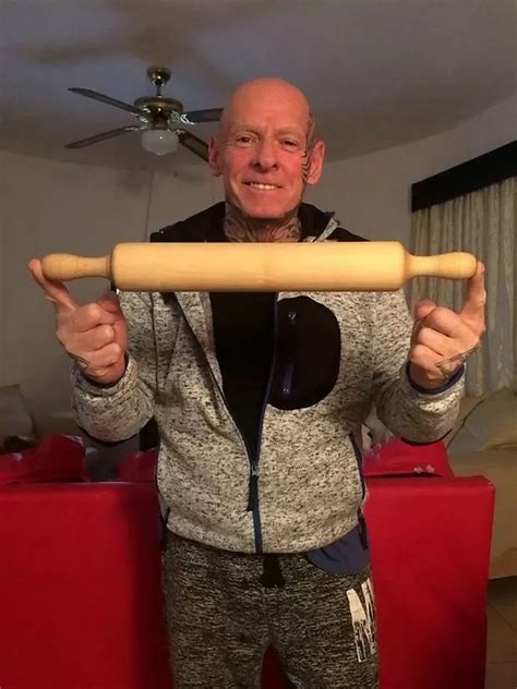 Bodybuilder wrapped penis around ROLLING PIN in order to get it