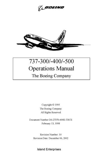 Boeing 737 300 400 500 aircraft maintenance manual. - Rbw manual guide for rv slide out.
