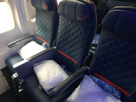 The Comfort Plus is missing seats 20C to 20E; however, seats 20A, 20B, 20F, and 20G offer extra legroom and limited reclining because of the exit row in front. These seats are narrower and close to the toilet. Seats A, B, F, and G on the 21st row of the Boeing 767-300 Delta offer extra legroom thanks to the exit row in front.. 