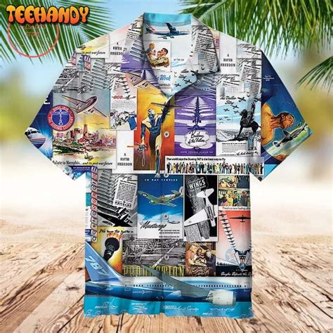 Boeing Advertising Collection Hawaiian Shirt - teehandy.com