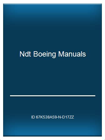 Boeing ndt standard practices manual purchase. - Katalog zu den sammlungen des händel-hauses in halle..