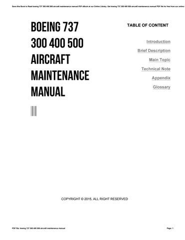 Boeing overhaul and component maintenance manual. - Kymco super 9 50 scooter repair manual.
