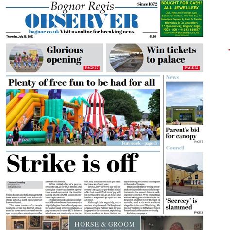 Bognor observer obituaries this week.  We are part of National World.  Funeral...