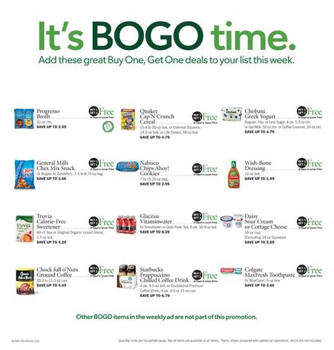 Publix Weekly Ad Sep 14 - 20, 2022 promotes the latest deals on grocery items, Rosh Hashanah products, featured recipes, BOGO free deals, and many more offers. ... Of course, one of the most important deals of the week is the Publix BOGO Free sale. Spring Mix, Arugula, Baby Spinach, Half and Half, or Hearty Harvest, 5-oz pkg 2 for $6 ...