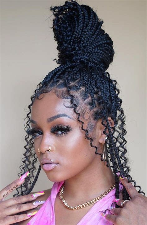 Bohemian braids in a bun. Are you tired of the same old hairstyles and looking to switch things up? Look no further than hair braiding styles. Not only are they beautiful and versatile, but they also allow ... 