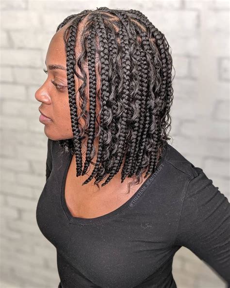 Braids for Short Hair Try this shorter option for a fun twist on classic braids. Braids for short hair can hit any length! We love this lob style. 16. ... Bohemian Braid Designs We love this irregular braided style. Boho braids are meant to be irregular and look completely different.. 
