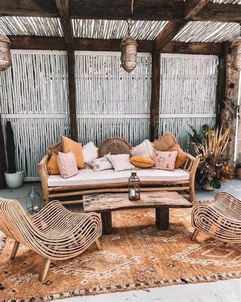Boho daybed outdoor.  It&rsquo;s all about billowy silhouettes, flowy fabrics like cotton a...