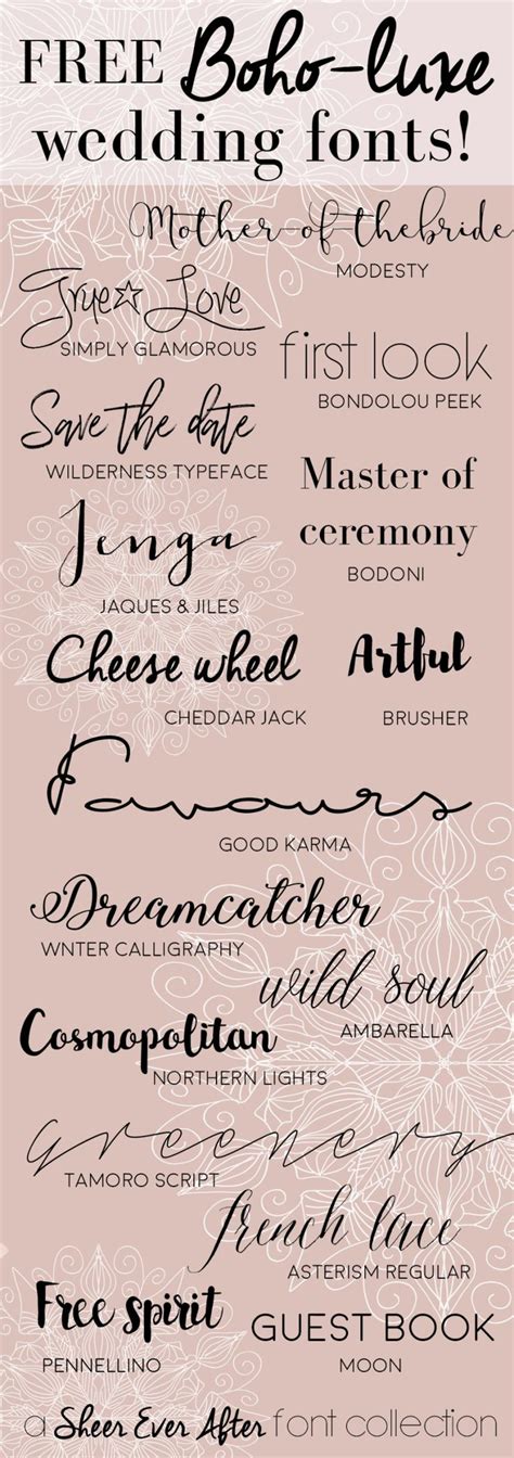 Boho-Luxe Fonts Sheer Ever After