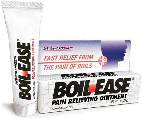 Boil ease drawing salve. Boil Ease Ointment. BOIL EASE® PAIN RELIEVING OINTMENT. Drug Facts. Active ingredient. Benzocaine 20%. Purpose. Pain Reliever. Use. for the temporary relief of ... 