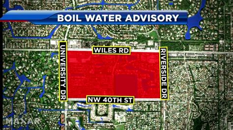 Boil water advisory issued for portion of Coral Springs, affecting over 4,000 residents