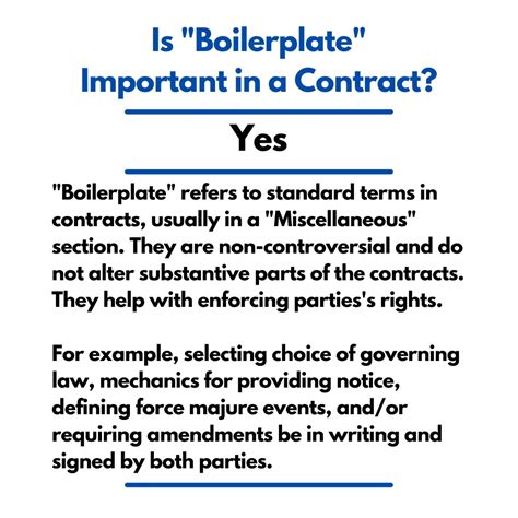 Boilerplate Language Definition Law Insider