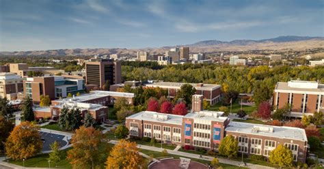 Boise state campus. VISIT BOISE STATE. Come learn about campus life, housing options, financial aid and more — plus pick up some tips to help with your college exploration. … 